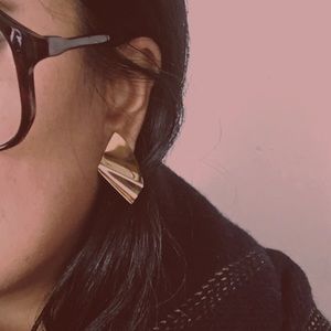 Vintage Gold Statement Earrings